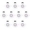 Pack of 10 Fire Rated IP20 Fixed Downlighter with LED Bulbs - White