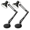 Pack of 2 Elger Swing-Arm Clip On Task Lamps - Black