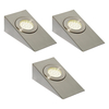 Pack of 3 Lago LED Wedge Cabinet Light in Satin Nickel