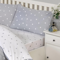 Polka Dot Kingsize Fitted Bed Sheet - Grey