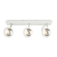 Rosco 3 Light Parabolic Rectangular Ceiling Spotlight Plate - White