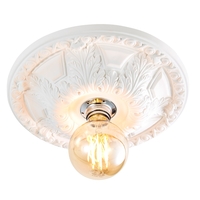 Suilven Medium Plaster Ceiling Rose - White