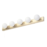 Tasmieno 5 Light Hollywood Style Bathroom Wall Light - Satin Brass