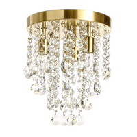 Turin 4 Light Semi Flush Circular Bathroom Ceiling Light - Satin Brass