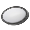 Upton Outdoor LED Oval Wall Light - Black