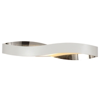 Visconte Calais LED Ribbon Wall Light - White and Chrome