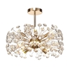 Visconte Scoppio de Stelle 8 Light Crystal Semi Flush Ceiling Light - Gold