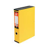 5 Star Box File - Lock Spring with Ring Pull and Catch / 75mm Spine / Foolscap / Yellow / Pack of 5