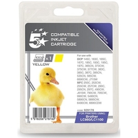 5 Star Compatible Inkjet Cartridge Page Life 325pp Yellow [Brother LC1100Y Alternative]