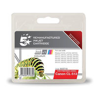5 Star Compatible Inkjet Cartridge Page Life 349pp Colour [Canon CL-513 Alternative]