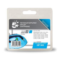 5 Star Compatible Inkjet Cartridge Page Life 350pp Cyan [HP No. 363 C8771EE Alternative]