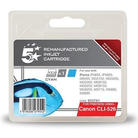 5 Star Compatible Inkjet Cartridge Page Life 570pp Cyan [Canon CLI-526C Alternative]