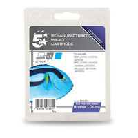 5 Star Compatible Inkjet Cartridge Page Life 600pp Cyan [Brother LC1240C Alternative]