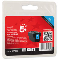 5 Star Compatible Inkjet Cartridge Page Life 800pp Black [HP No. 363 C8719EE Alternative]