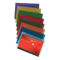 5 Star Envelope Wallet - A4 - Assorted Colours - Pack of 25