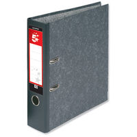 5 Star Lever Arch File - 70mm Spine / A4 / Cloudy Grey / Pack of 10
