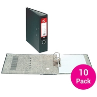 5 Star Lever Arch File - 70mm Spine / Foolscap / Black / Pack of 10
