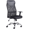 Aurora High Back Mesh Chair With Crome Base And Fixed Arms - Black