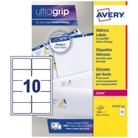 Avery Addressing Labels Laser Jam-free 10 per Sheet 99.1x57mm White Ref L7173-250 [2500 Labels]