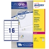 Avery Addressing Labels Laser Jam-free 16 per Sheet 99.1x33.9mm White Ref L7162-100 [1600 Labels]