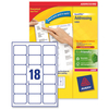 Avery Addressing Labels Laser Jam-free 18 per Sheet 63.5x46.6mm White Ref L7161-40 [720 Labels]
