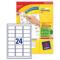 Avery Addressing Labels Laser Jam-free 24 per Sheet 63.5x33.9mm White Ref L7159-250 [6000 Labels]