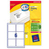 Avery Addressing Labels Laser Jam-free 6 per Sheet 99.1x93.1mm White Ref L7166-100 [600 Labels]