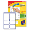Avery Addressing Labels Laser Jam-free 8 per Sheet 99.1x67.7mm White Ref L7165-40 [320 Labels]