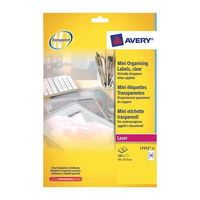 Avery Clear Addressing Labels Laser 20 per Sheet 55x12.7mm Ref L7552-25 [500 Labels]