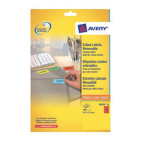 Avery Coloured Labels Laser 24 per Sheet 63.5x33.9mm Red Ref L6034-20 [480 Labels]