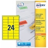 Avery Coloured Labels Laser 24 per Sheet 63.5x33.9mm Yellow Ref L6035-20 [480 Labels]