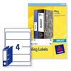 Avery Filing Labels Inkjet Lever Arch 4 per Sheet 200x60mm Ref J8171-25 [100 Labels]