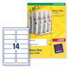 Avery Heavy Duty Labels Laser 14 per Sheet 99.1x38.1mm White Ref L7063-20 [280 Labels]