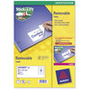 Avery Labels Removable Laser 12 per Sheet 99.1x42.3mm White Ref L4743REV-25 [300 Labels]
