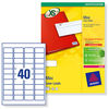 Avery Mini Labels Laser 40 per Sheet 45.7x25.4mm White Ref L7654-25 [1000 Labels]