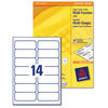 Avery Multifunction Copier Labels 14 per Sheet 105x42.3mm White Ref 3653 [1400 Labels]