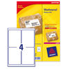 Avery Weatherproof Shipping Labels Laser 4 per Sheet 99.1x139mm Ref L7994-25 [100 Labels]
