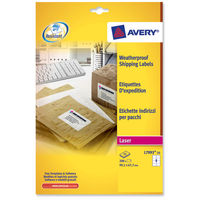 Avery Weatherproof Shipping Labels Laser 8 per Sheet 99.1x67.7mm Ref L7993-25 [200 Labels]