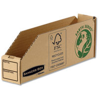 Bankers Box by Fellowes Parts Bin Corrugated Fibreboard Packed Flat 51x280x102mm Ref 07351 [Pack 50]