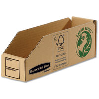 Bankers Box by Fellowes Parts Bin Corrugated Fibreboard Packed Flat 76x280x102mm Ref 07352 [Pack 50]