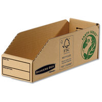 Bankers Box by Fellowes Parts Bin Corrugated Fibreboard Packed Flat W98xD280xH102mm Ref 07353 [Pack 50]