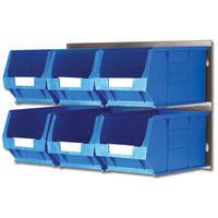 Barton Bin Kit Louvred Panel and 6 x TC3 Bins Blue Ref 010095GB