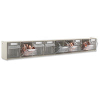 Barton Storage Clearbox No9 Container Unit Grey with 9 Clear Compartments W77xD600xH64mm Ref 51380