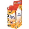 Bic Cristal Ball Pen - Clear Barrel - Red - Pack of 50