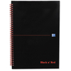 Black n Red Book Wirebound 90gsm Ruled and Perforated 140pp A4 & free FldrRef 100102248 [Pack 5]
