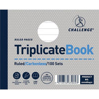 Challenge Triplicate Book Carbonless Ruled 100 Sets 105x130mm Ref 100080471 [Pack 5]