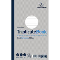 Challenge Triplicate Book Carbonless Wirebound Ruled 50 Sets 210x130mm Ref 100080512 [Pack 5]