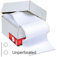 Computer Listing Paper - 1 Part - 11 inch x 368mm - Unperforated - Plain White - Box (2000 Sheets)