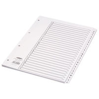 Concord Classic Index Mylar-reinforced Punched 4 Holes A-Z 26-Part A4 White Ref 04501/ CS45