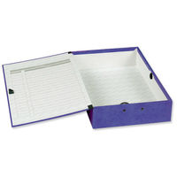 Concord Contrast Box File Laminated 75mm Spine Foolscap Purple Ref 13484 [Pack 5]